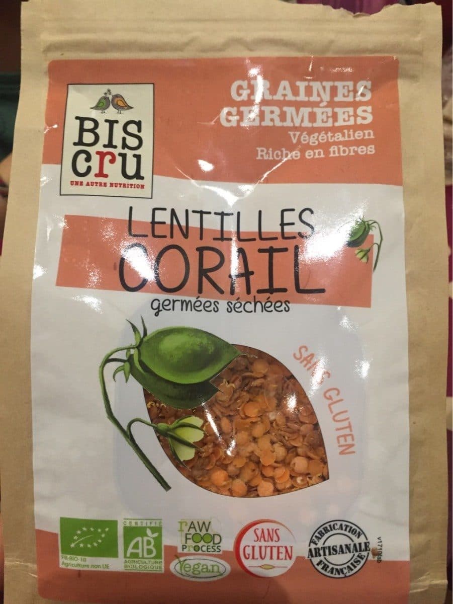 Open Food Facts Lentilles corail germees sechees packshot