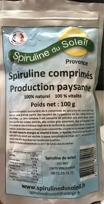 Spiruline Du Soleil Spiruline comprimés packshot