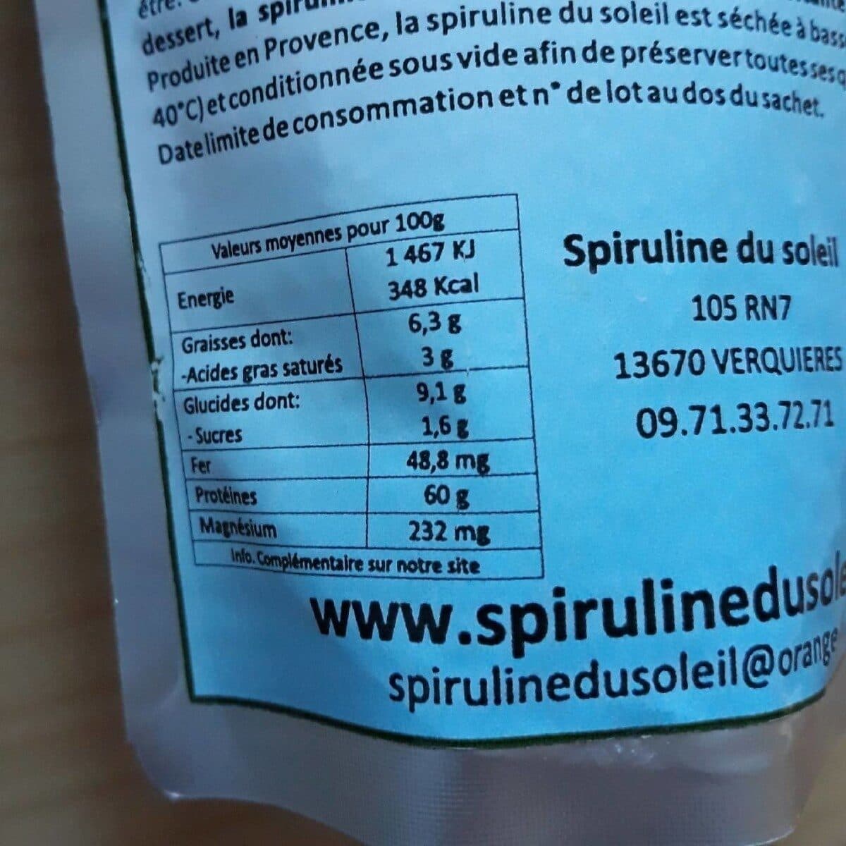 Spiruline Du Soleil Spiruline paillettes packshot