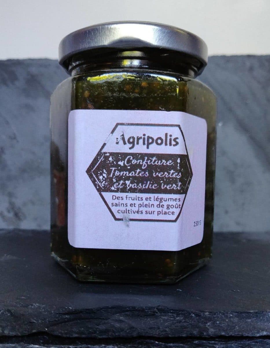 Agripolis Confiture tomates vertes et basilic packshot