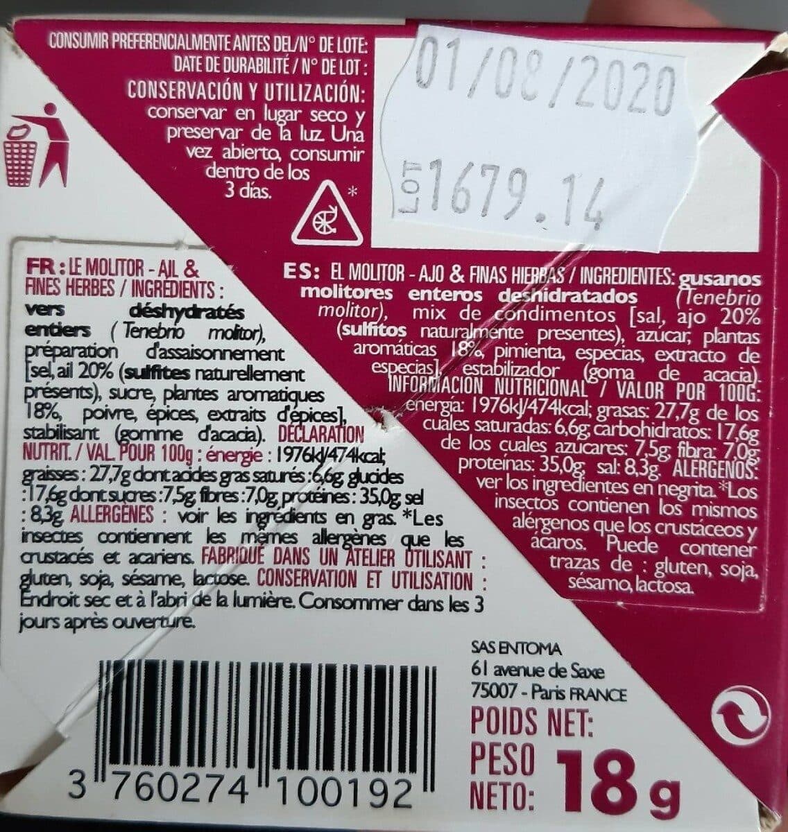 Jimini's El Molitor packshot