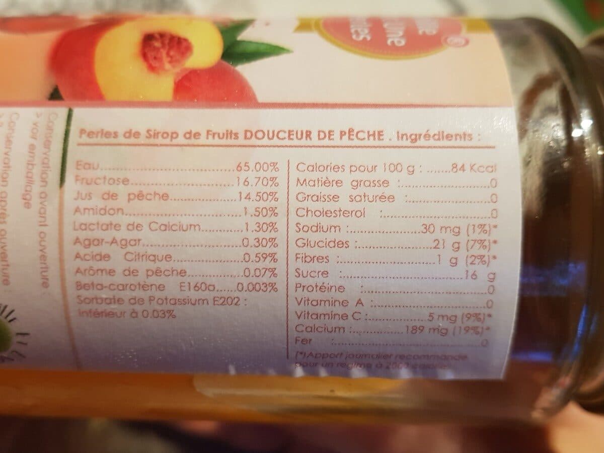 Open Food Facts Perles de sirop de fruits packshot