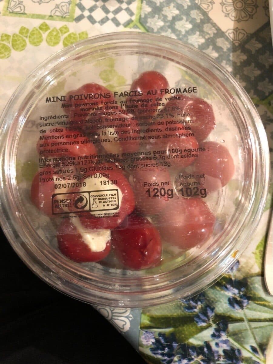 Open Food Facts Mini poivrons farcis au fromage packshot