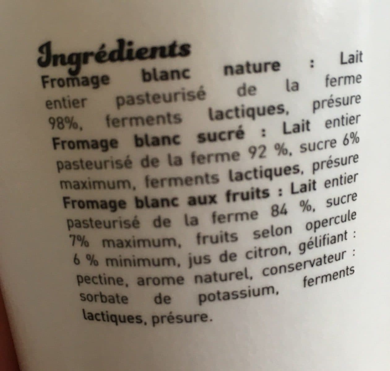 Open Food Facts Fromage blanc - abricot packshot