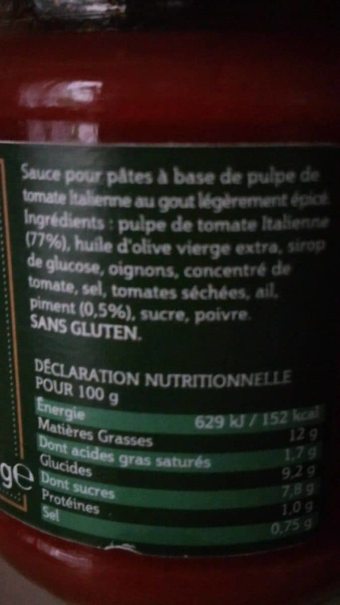 Open Food Facts Sauce Arrabbiata packshot