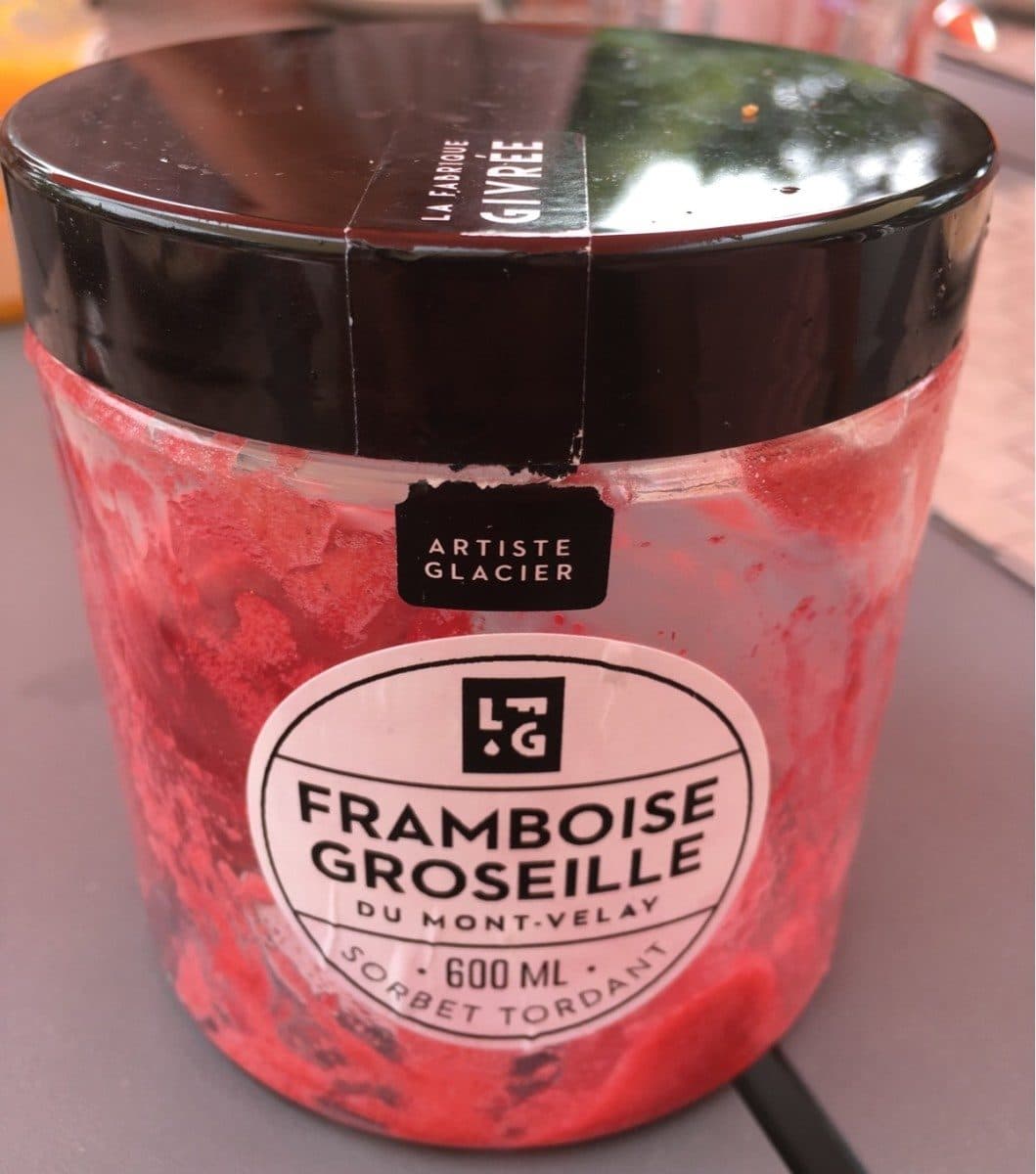 La Fabrique Givrée Sorbet tordant Framboise Groseille packshot