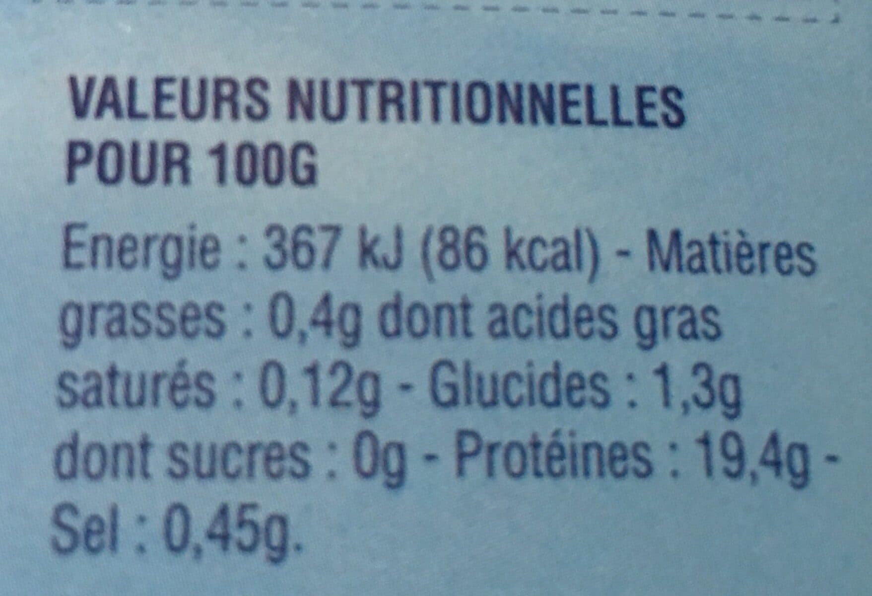 Marès Queues de crevettes sauvages crues packshot