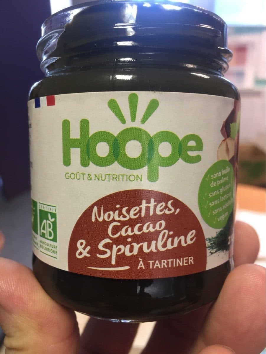 Hoope Pâte à tartiner bio, Chocolat, noisettes & spiruline packshot