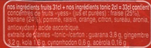 YESSTONIC Energy smoothie strawberry & banana packshot