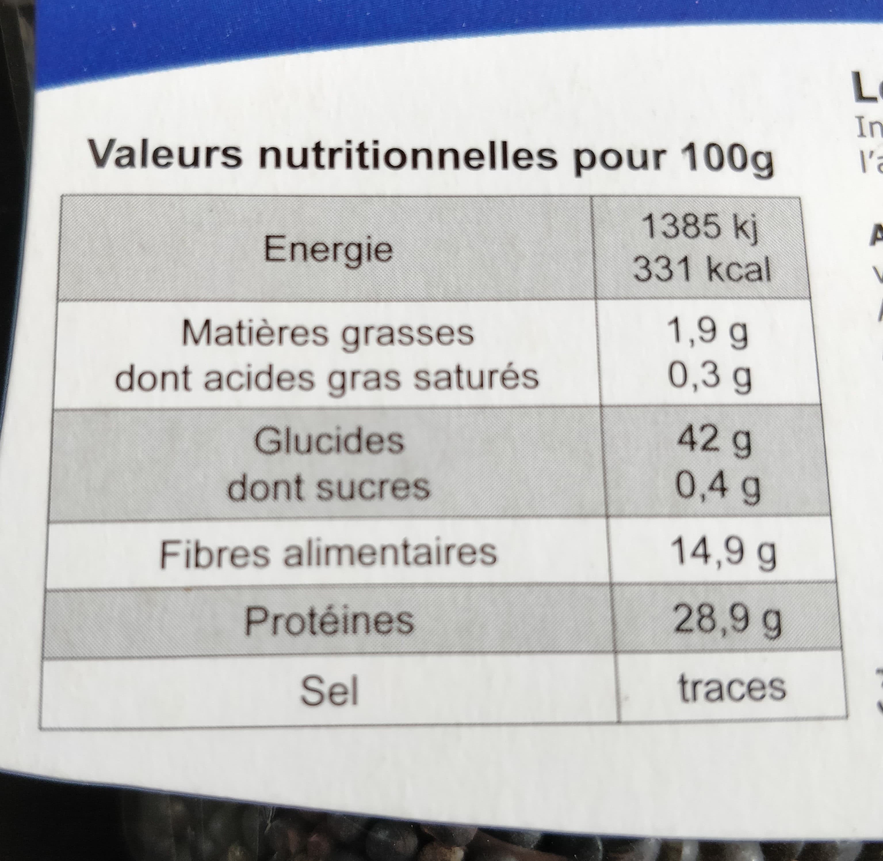 La patte jeanjean Lentilles Beluga du Perche packshot