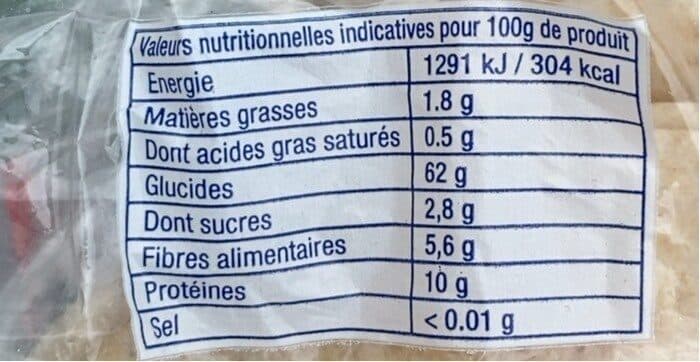Open Food Facts Pain quotidien arabe packshot