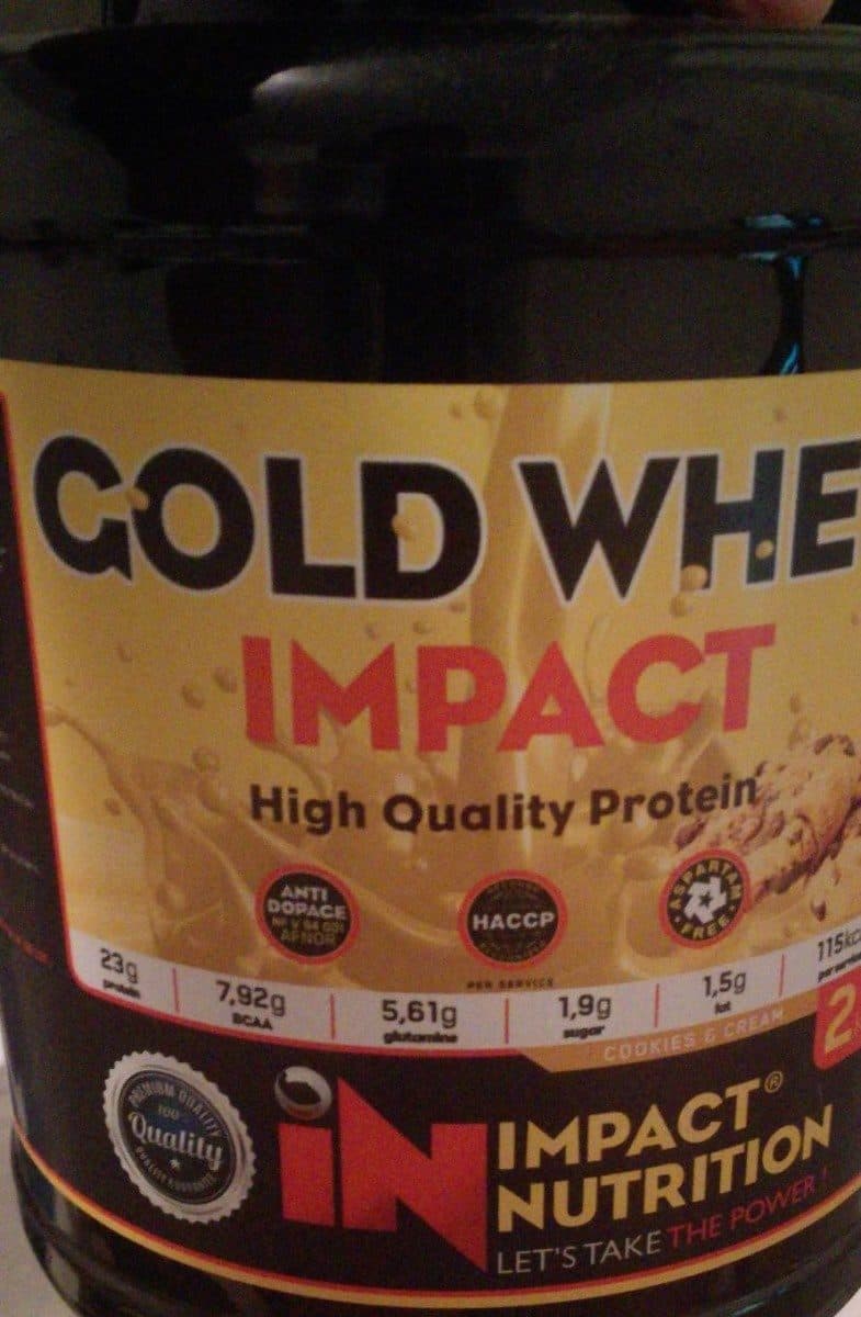 Open Food Facts Gold whey impact high quality packshot