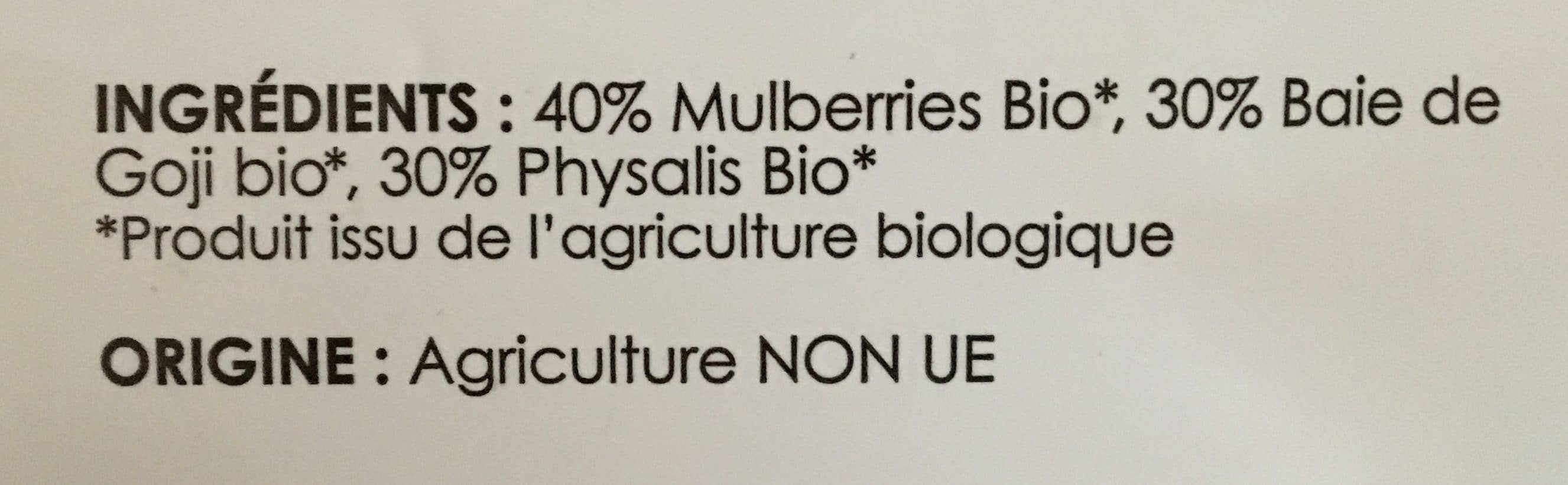 Madia bio Mélange, Goji, Physalis, Mûres Blanches packshot