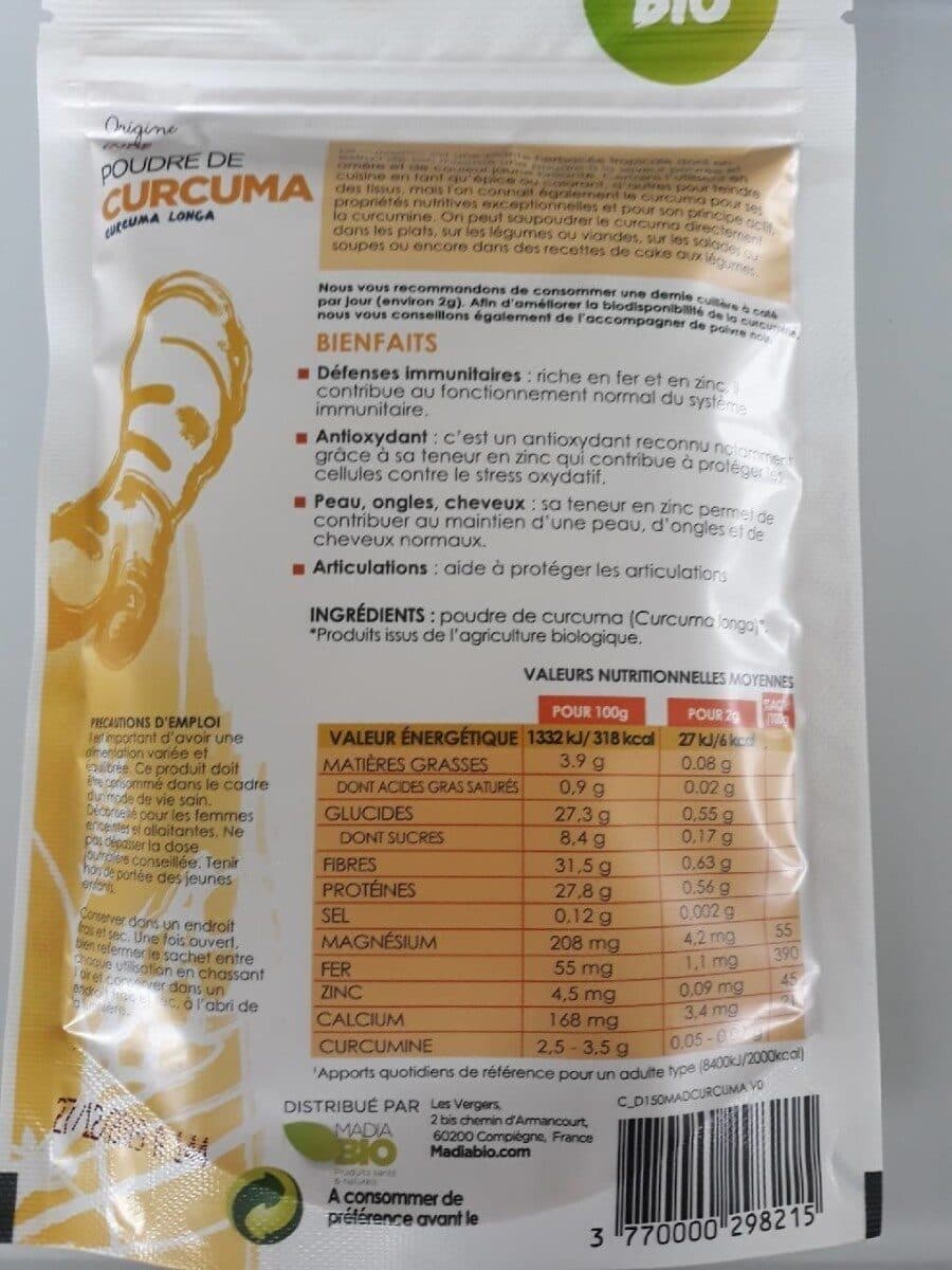 DmBio Poudre de Curcuma packshot