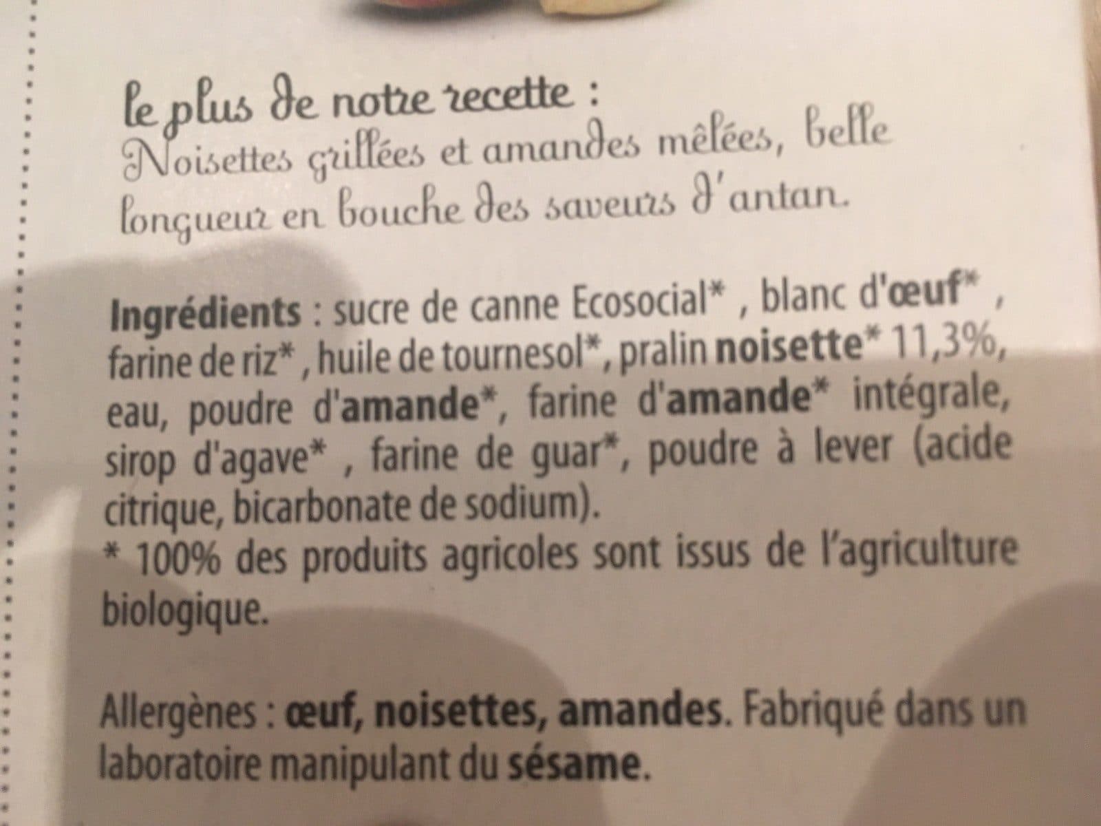 Open Food Facts Moelleux Praline Noisette packshot