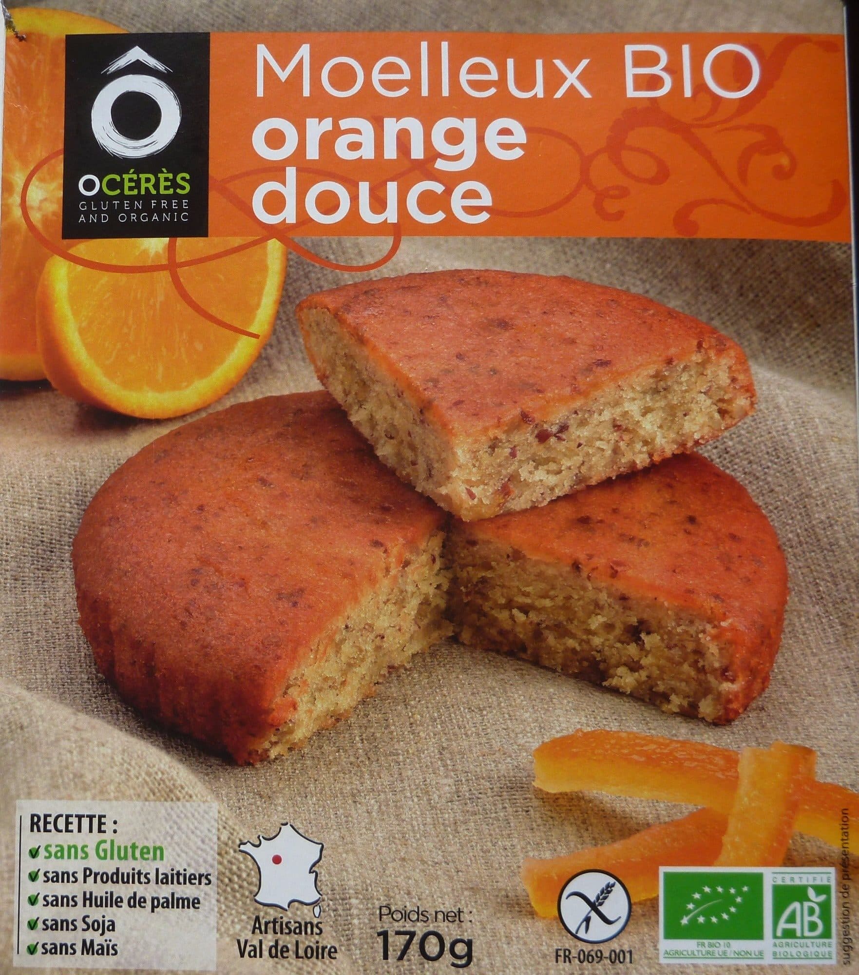 Océrès Moelleux BIO orange douce packshot