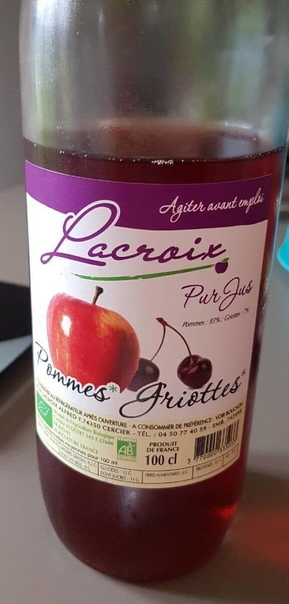 Open Food Facts Jus pommes griottes packshot