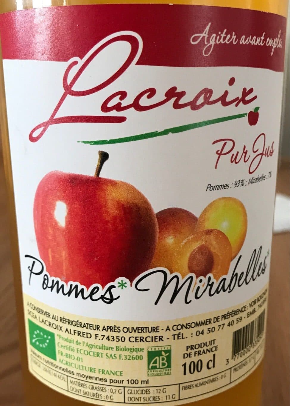 Lacroix Pommes mirabelles packshot