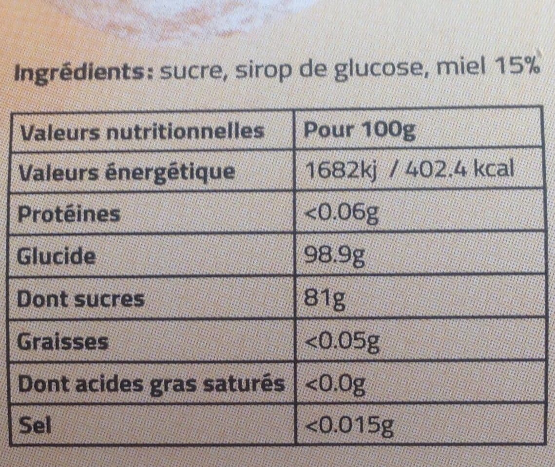 Open Food Facts BILLES FOURREES AU MIEL 250G packshot