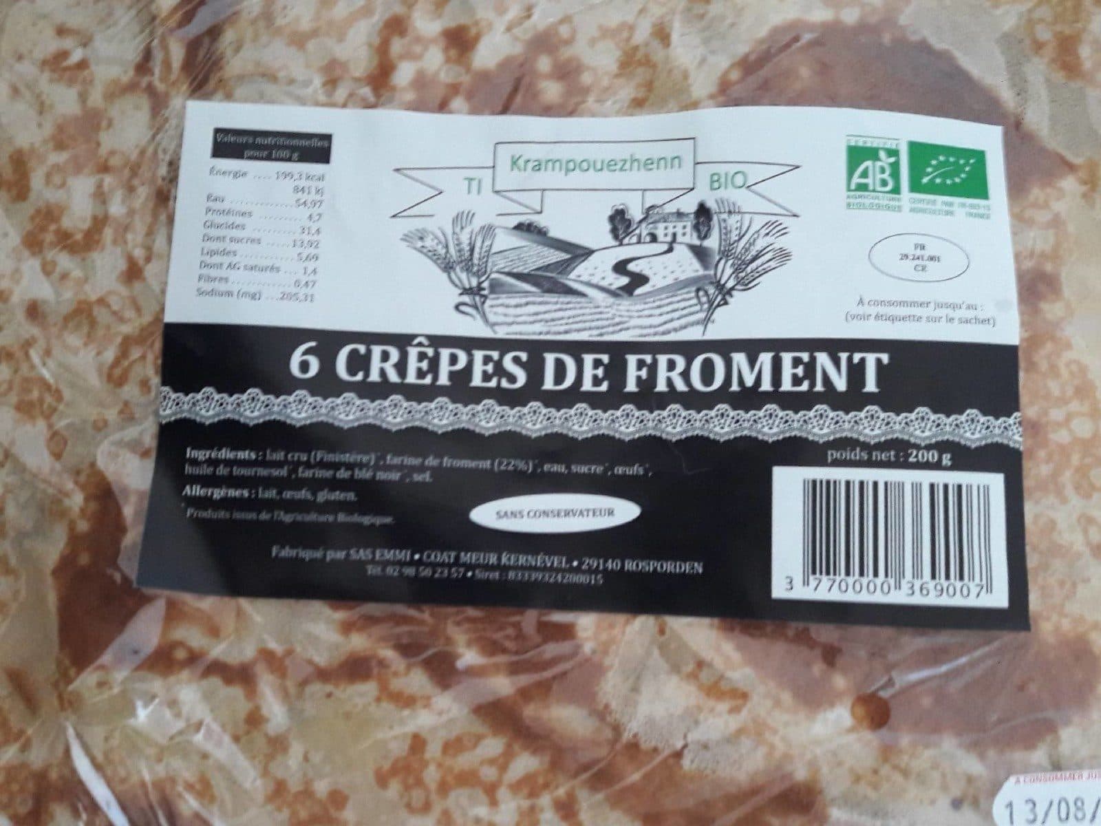 Krampouezhenn BIO 6 crêpes de froment packshot