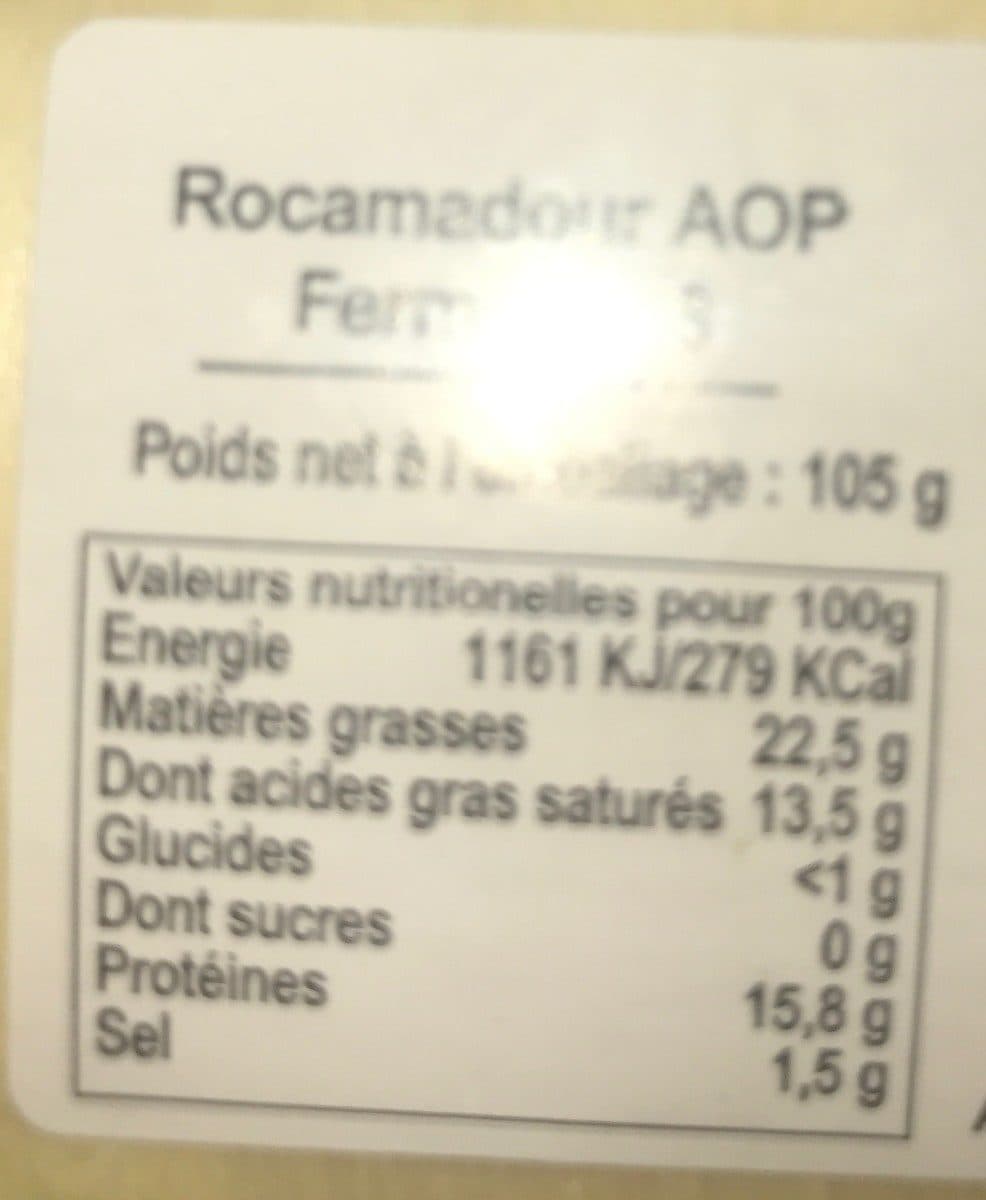 Open Food Facts Rocamadour packshot