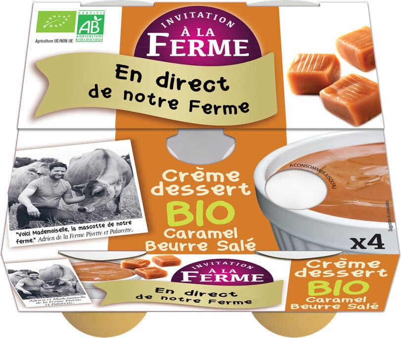Invitation à la Ferme Creme dessert au caramel beurre salé packshot