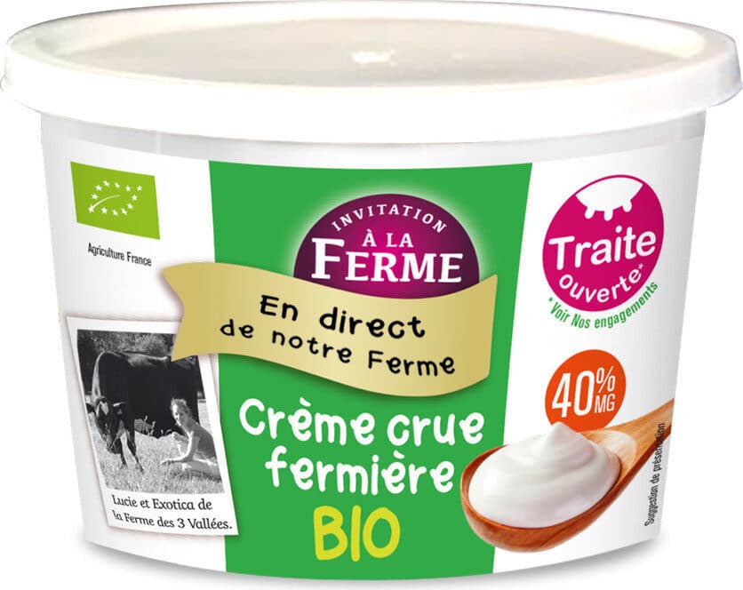 Invitation à la Ferme Crème Crue Bio packshot