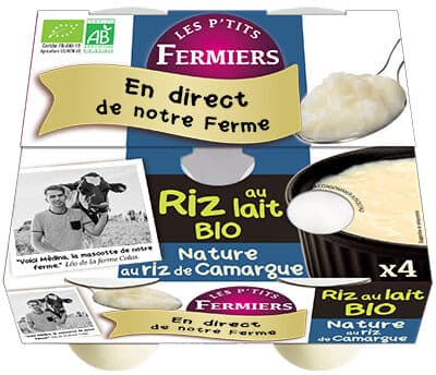 Invitation à la Ferme Riz au Lait nature Fermier packshot