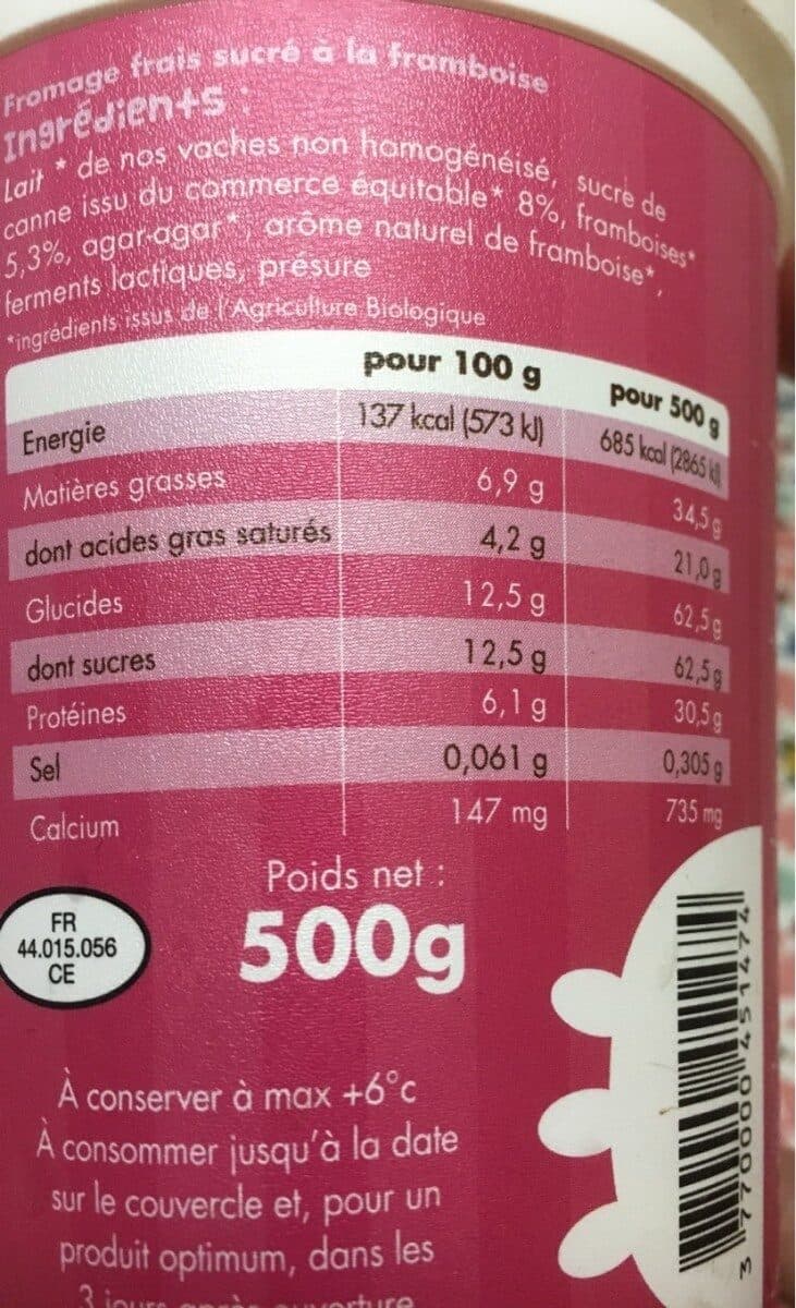 Invitation à la Ferme Fromage blanc framboise packshot
