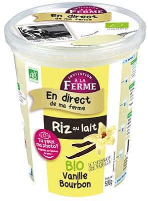 Invitation a la ferme Riz au Lait à la Vanille packshot