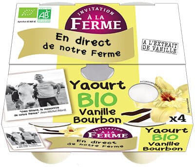 Invitation A La Ferme yaourt vanille Bourbon packshot