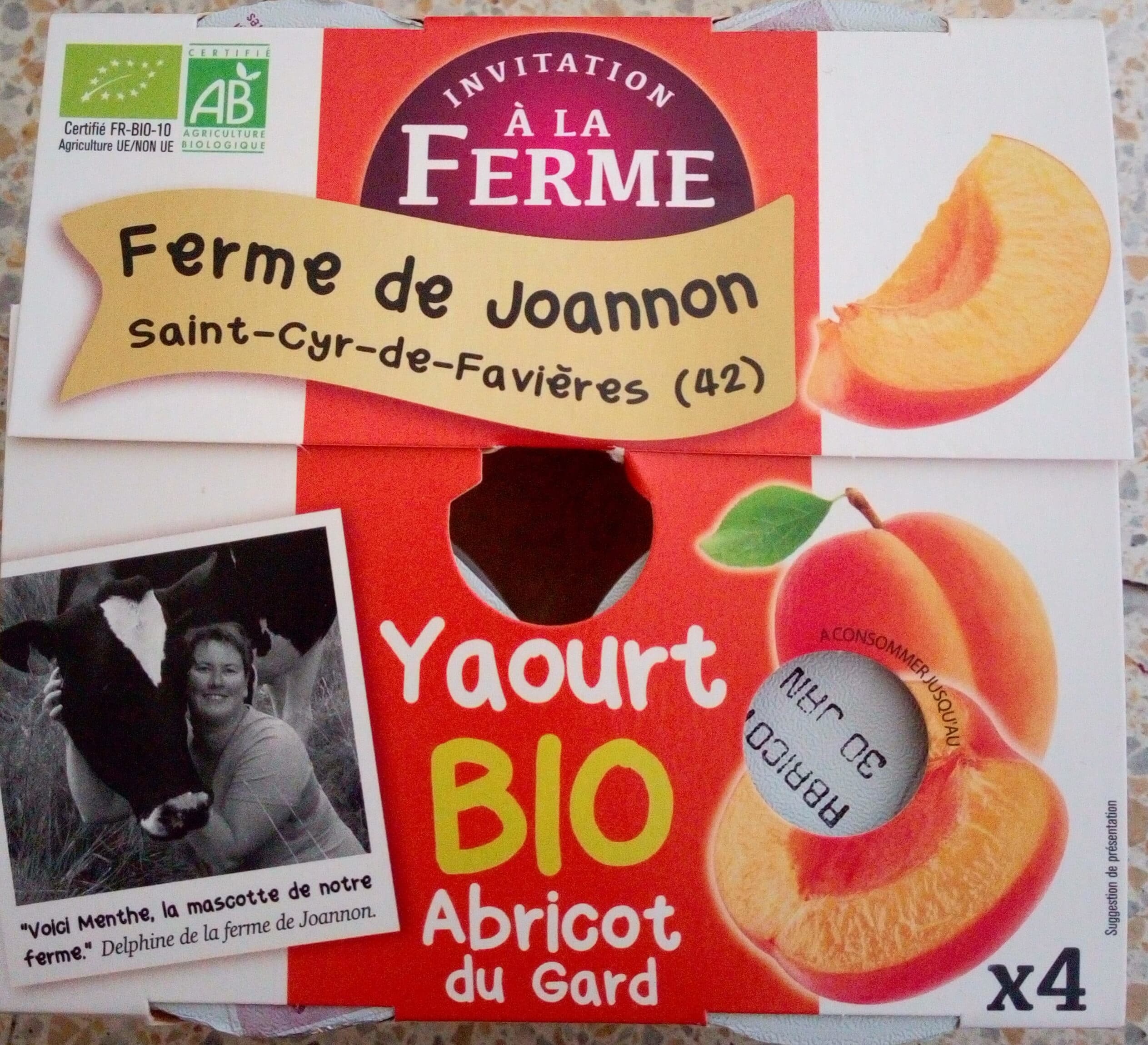 Invitation à la Ferme yaourt à l'abricot de Provence packshot