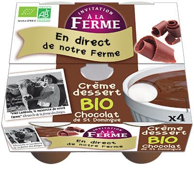Invitation à la Ferme Creme dessert au chocolat packshot