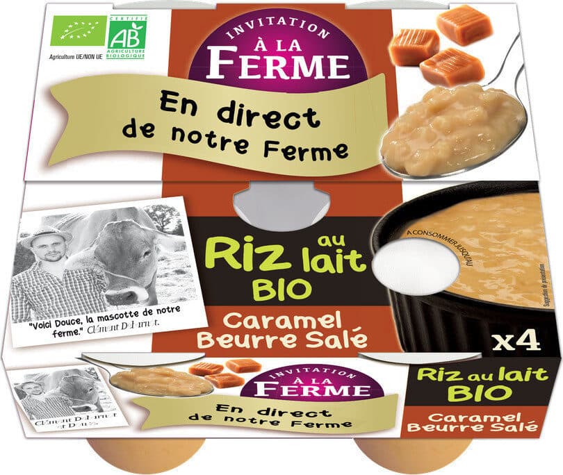 Invitation à la Ferme Riz au lait au caramel beurre salé 125 packshot