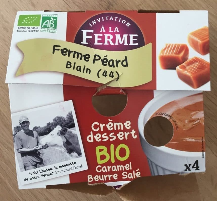 Invitation à la Ferme Crème dessert caramel beurre salé packshot