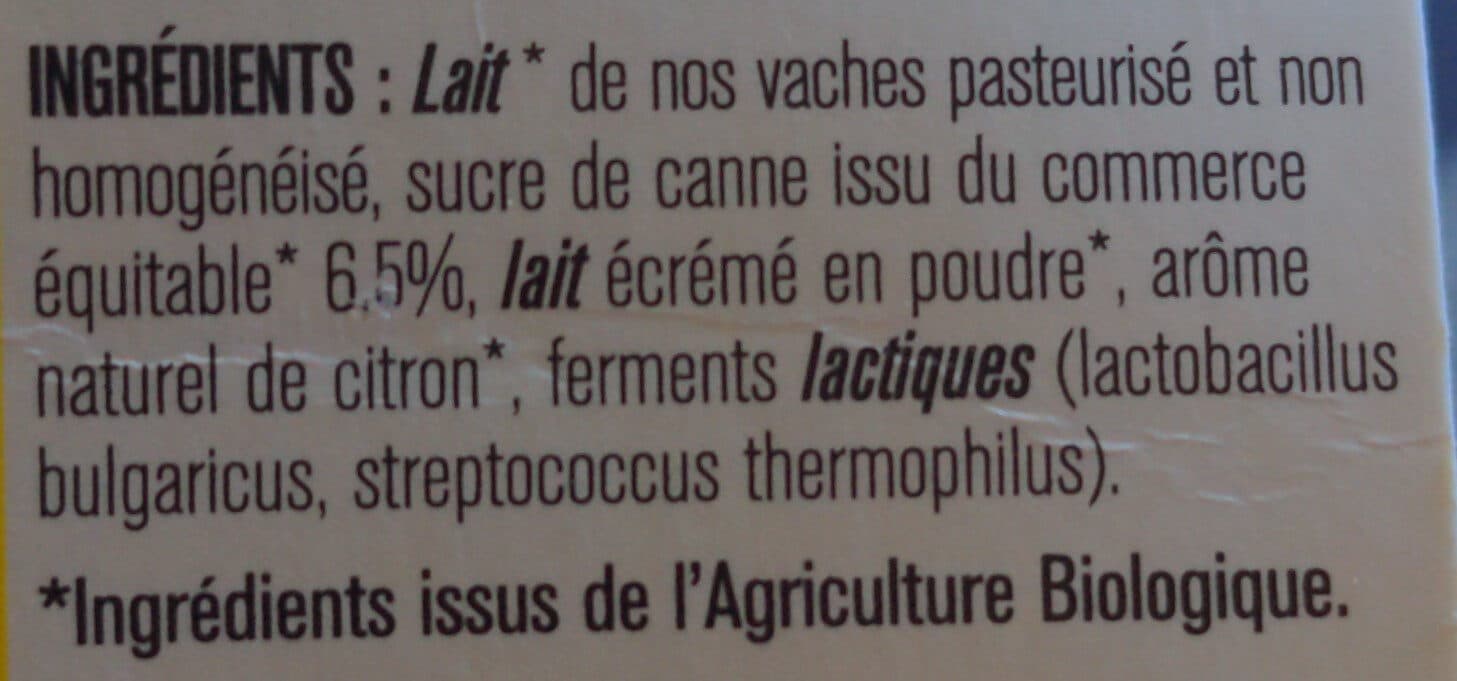 Invitation à la Ferme Yaourt au citron packshot