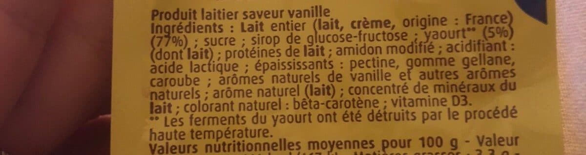 Open Food Facts Milk' kiss saveur vanille packshot
