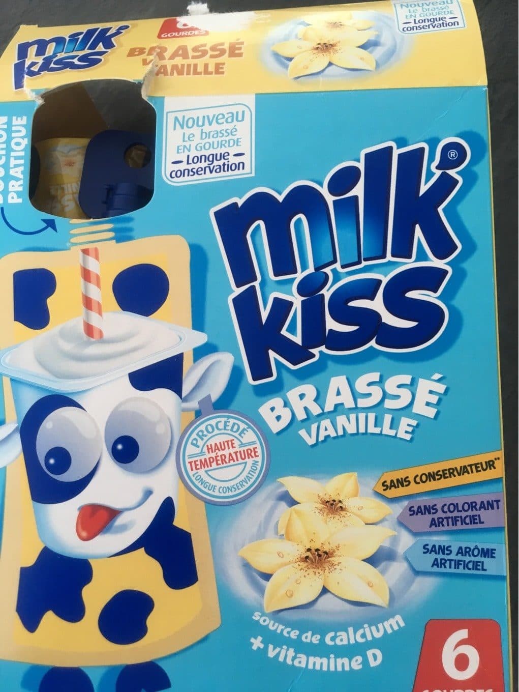 Milk Kiss MILK'KISS brassé vanille gourdes packshot
