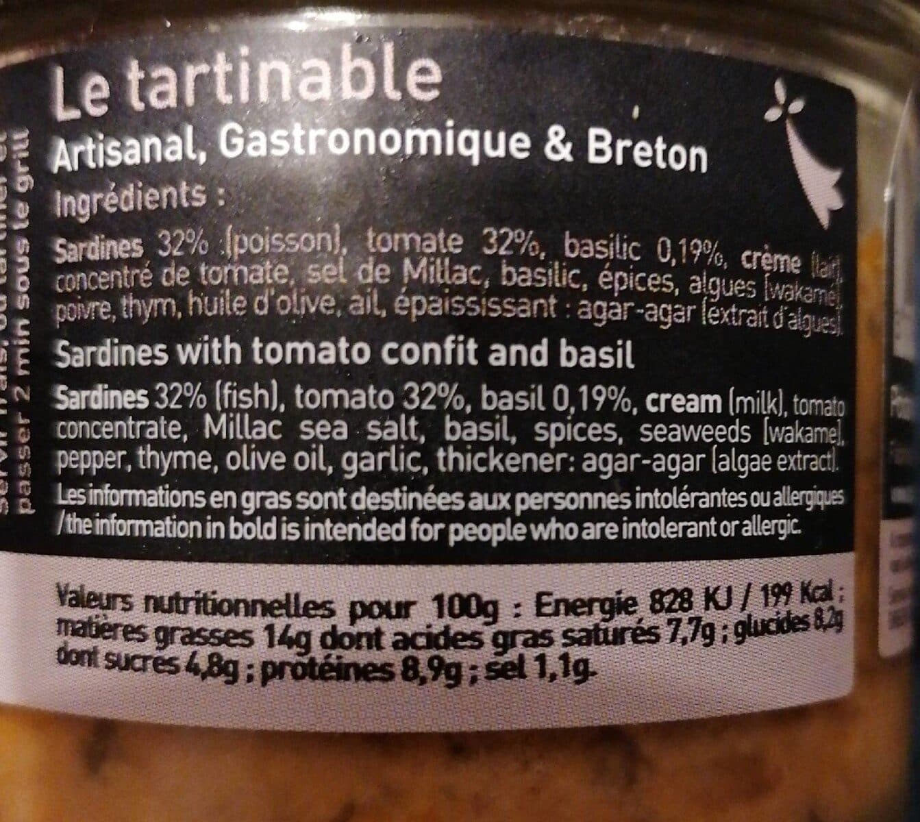 La Paimpolaise Sardine aux tomates confites et basilic packshot