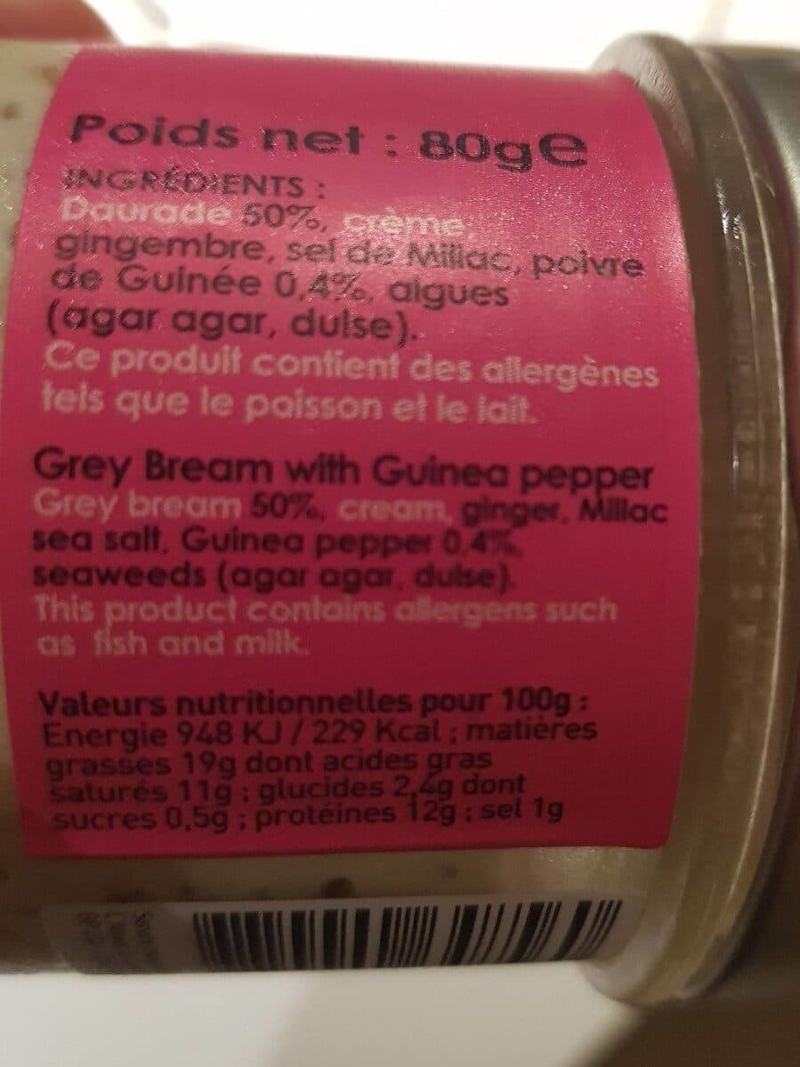 L’Atelier Du Cuisinier Daurade au poivre de Guinée packshot
