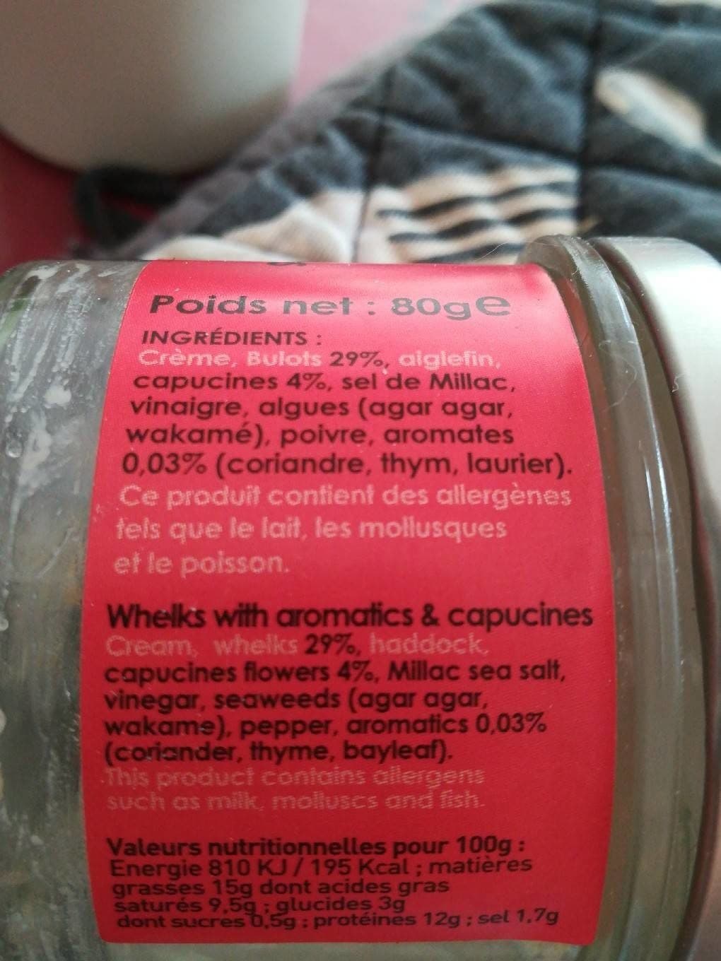 L'atelier Du Cuisinier Bulots aux aromate sur et capucines packshot