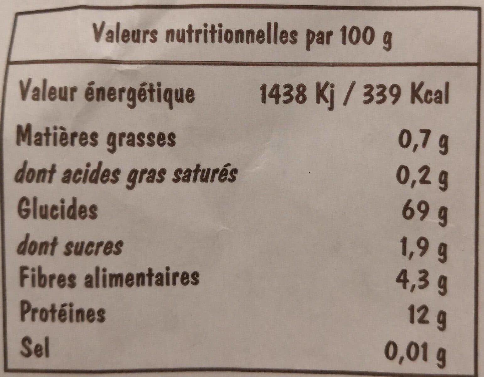 Open Food Facts Farine de blé blanche T65 packshot