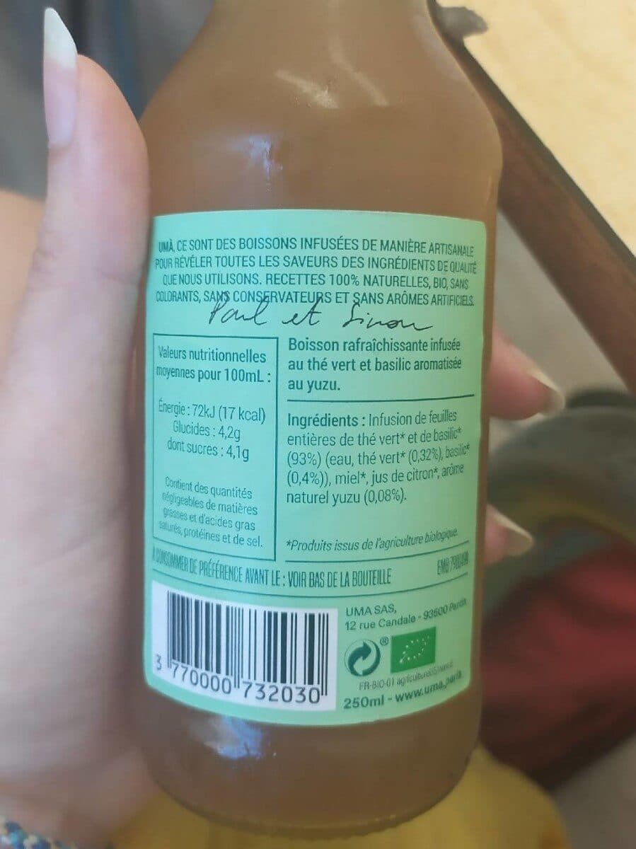 UMÀ Thé vert, basilic & yuzu packshot