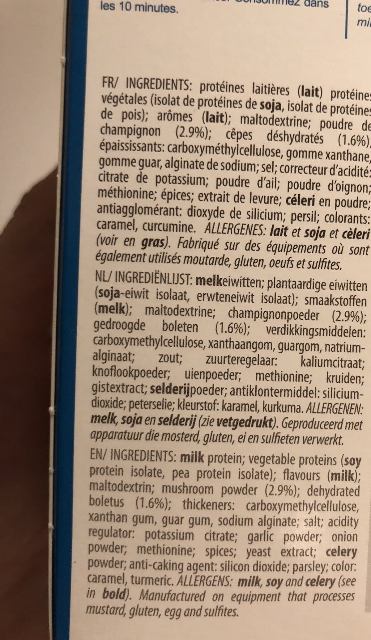 Open Food Facts Velouté aux cèpes packshot