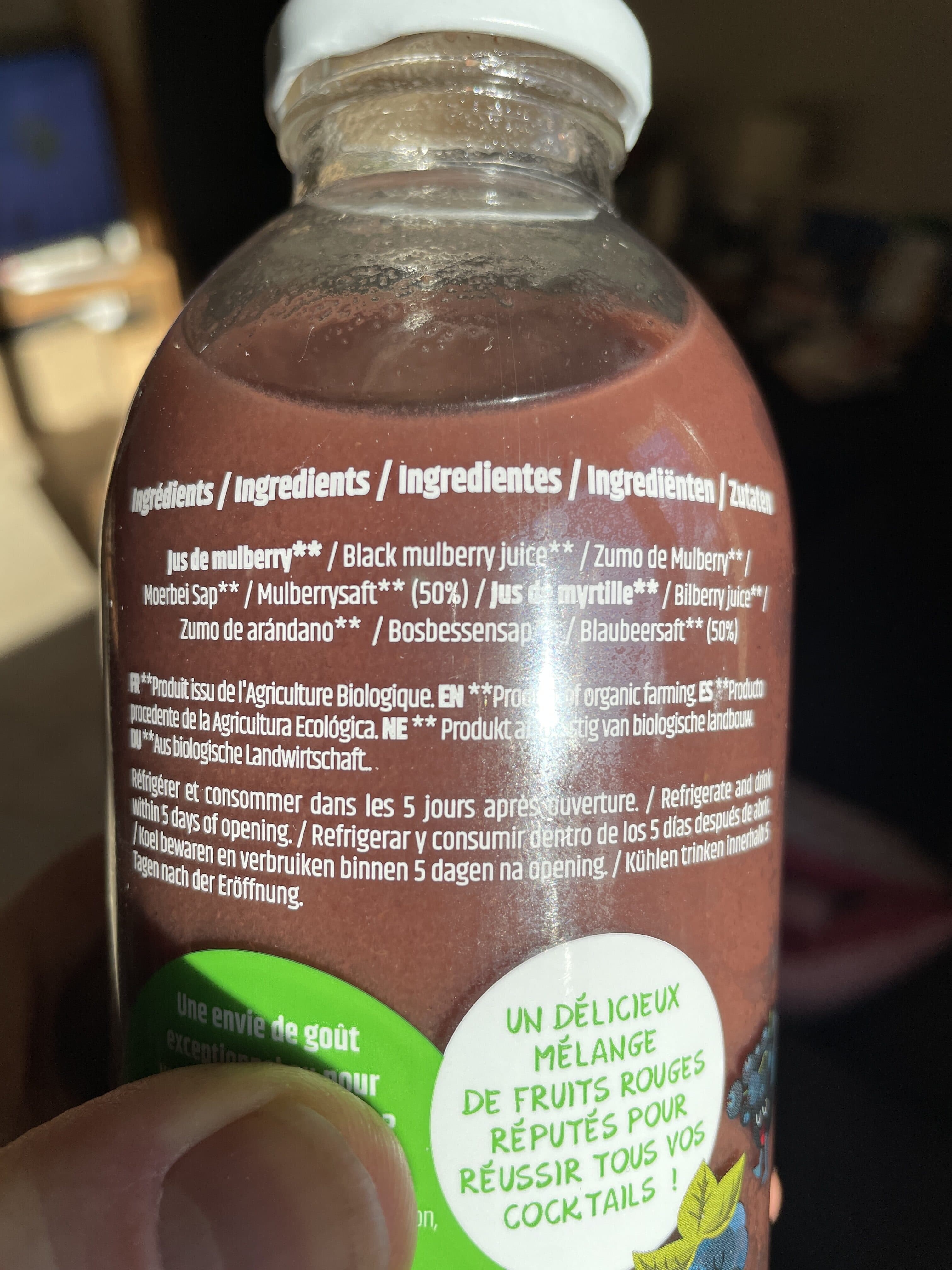 Biofrutti Pur jus de Mure, Myrtille:) packshot