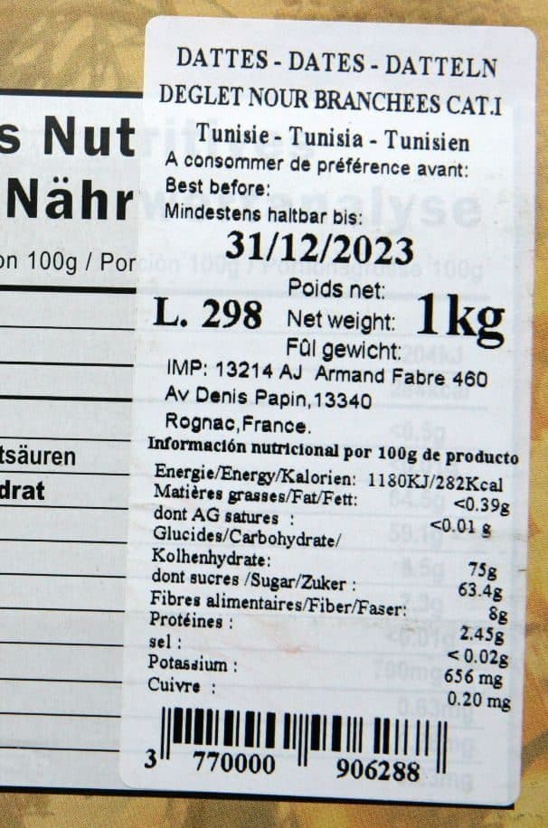 Haïfa Dattes Deglet Nour packshot