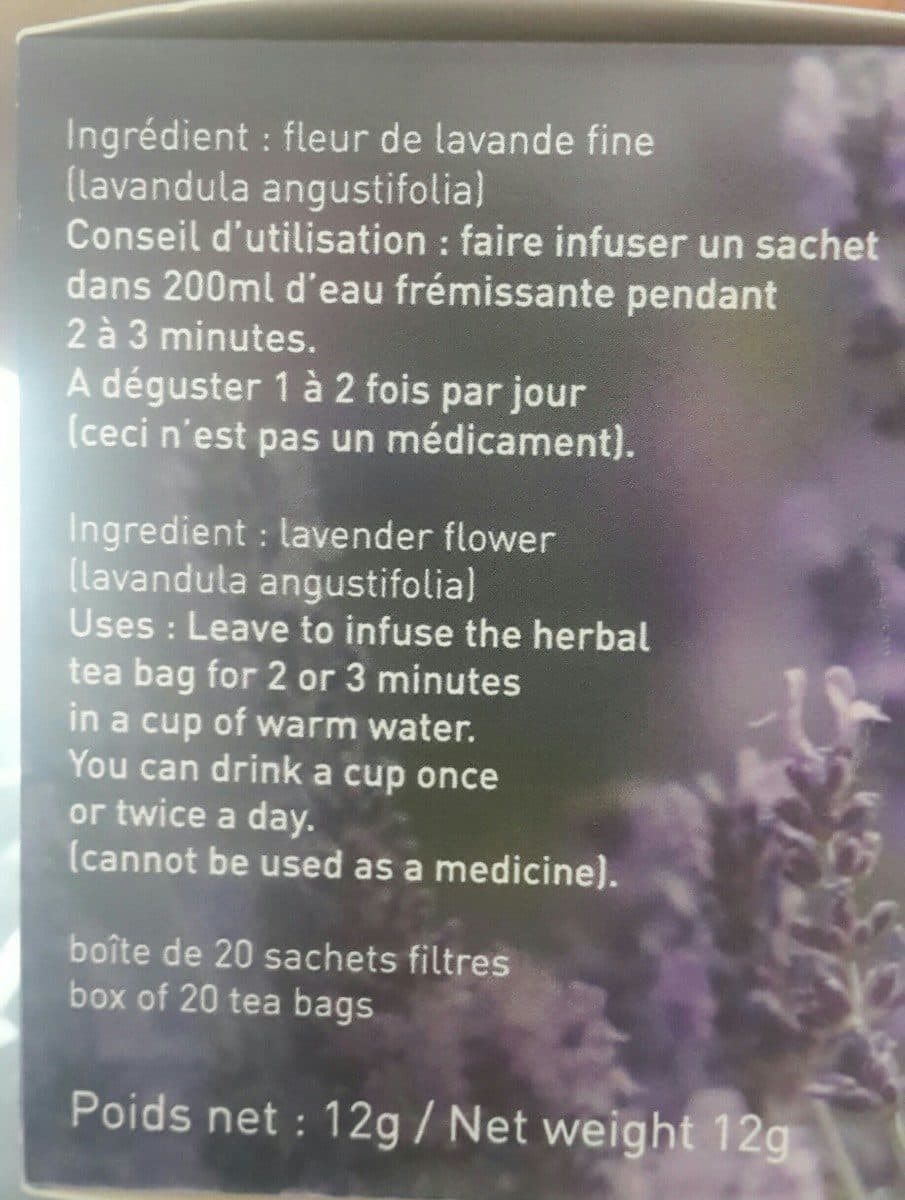 Le Château du Bois Infusion de lavande fine packshot
