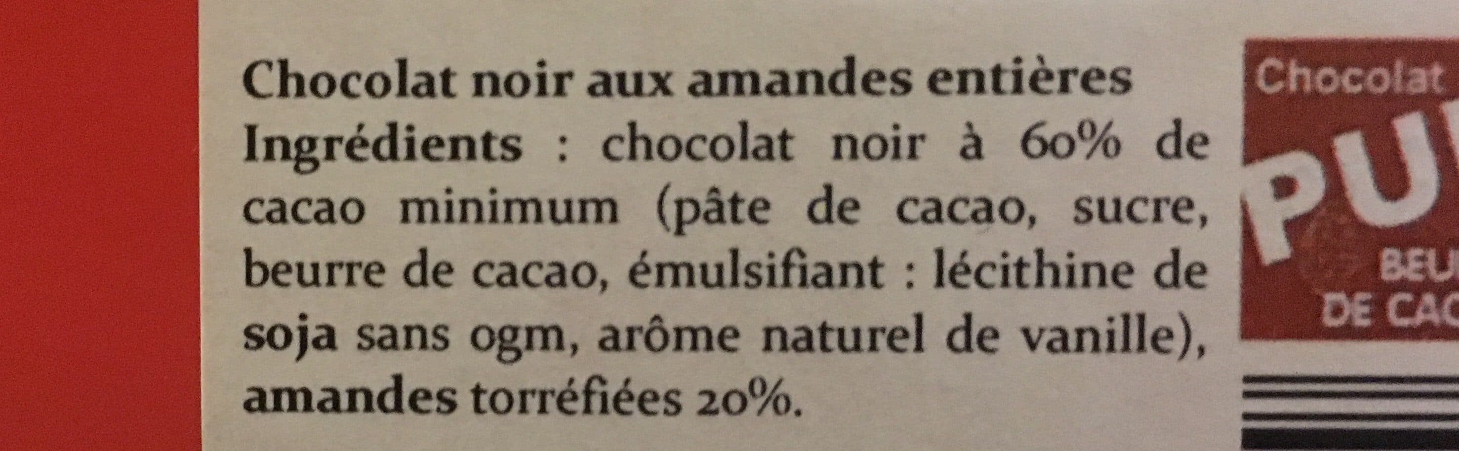 L'Attrape Rêves Chocolat noir aux amandes entières packshot