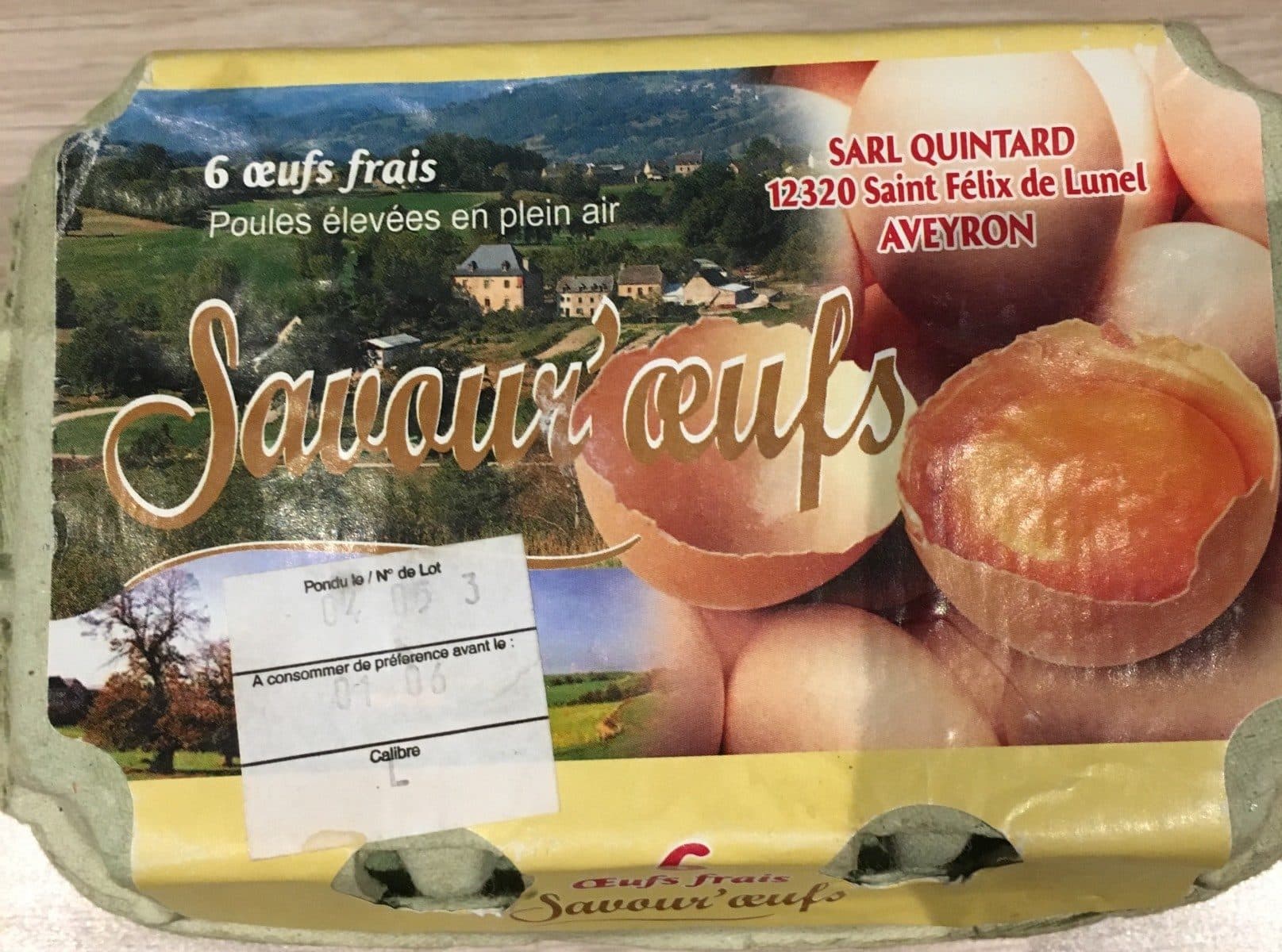 SARL Quintard Savour' œufs packshot