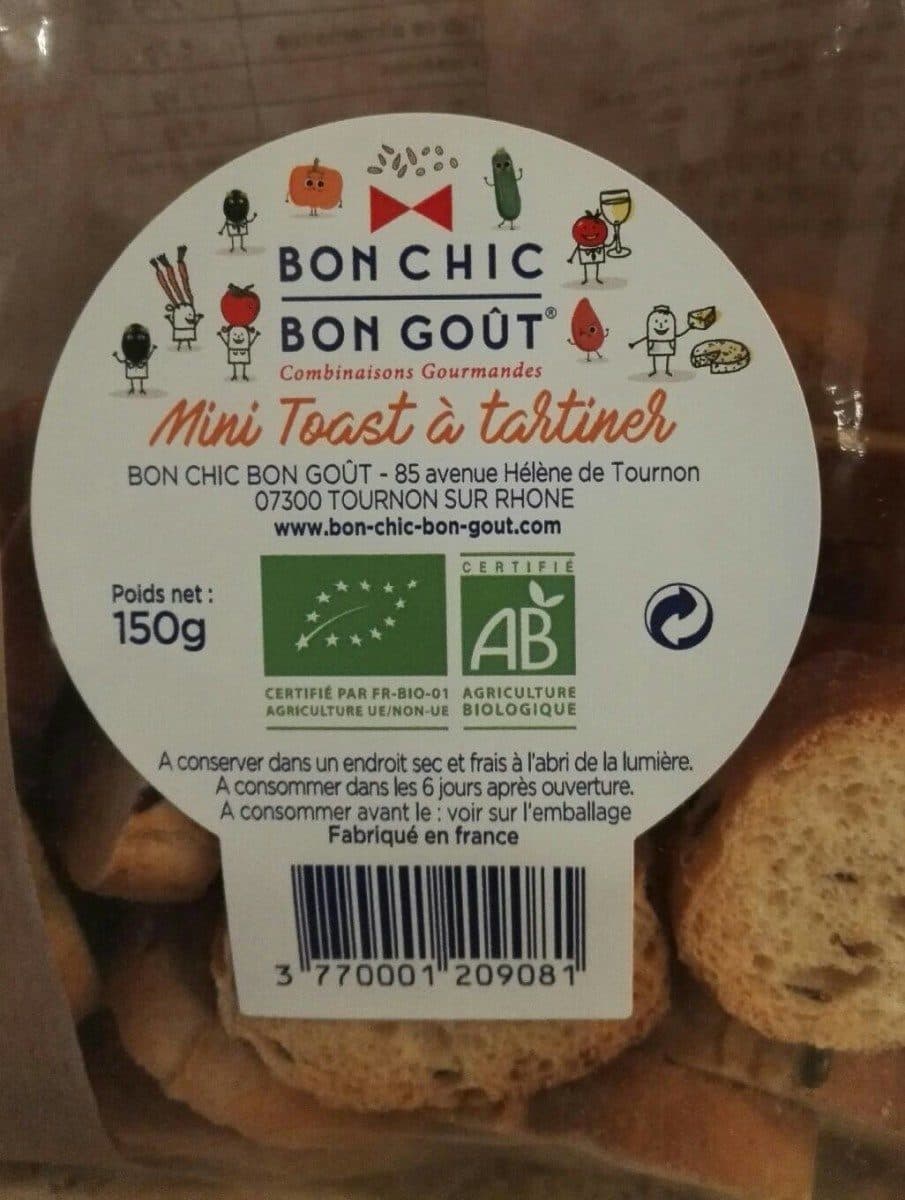 Open Food Facts Mini toast à tartiner packshot